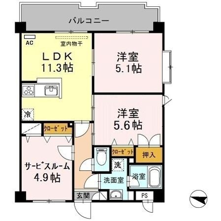 エクセレージュ中山の物件間取画像